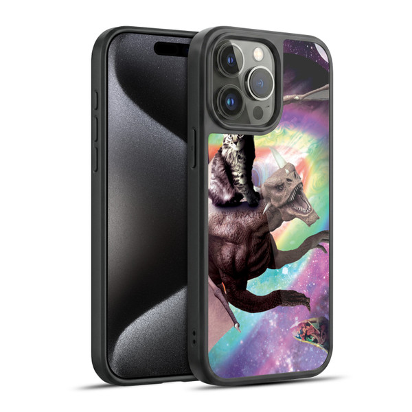 Random Galaxy Space Cat Galaxy Dragon Gel Armour Case For Apple iPhone 15 Pro Max