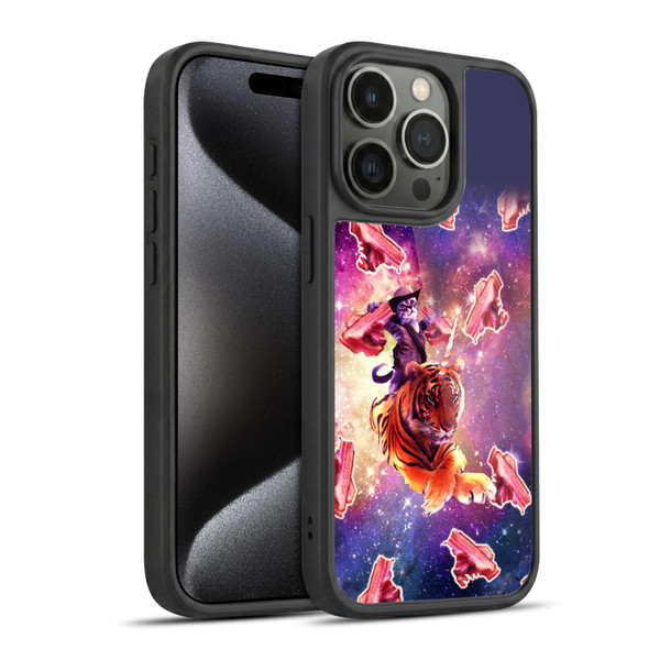 Random Galaxy Space Cat Tiger Unicorn With Bacons Gel Armour Case For Apple iPhone 15 Pro