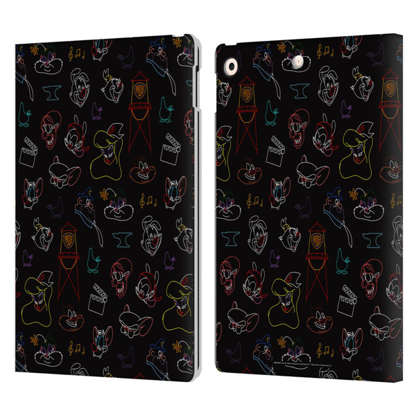 Animaniacs Graphics Pattern Leather Book Wallet Case Cover For Apple iPad 10.2 2019/2020/2021