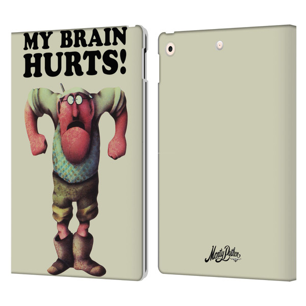 Monty Python Key Art My Brain Hurts Leather Book Wallet Case Cover For Apple iPad 10.2 2019/2020/2021