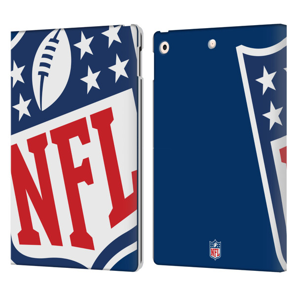 NFL Shield Oversized Leather Book Wallet Case Cover For Apple iPad 10.2 2019/2020/2021