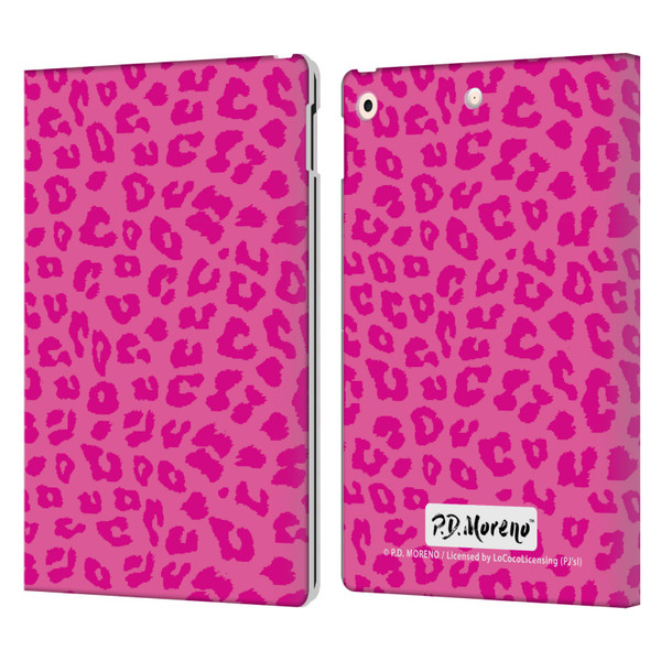 P.D. Moreno Patterns Pink Leopard Leather Book Wallet Case Cover For Apple iPad 10.2 2019/2020/2021