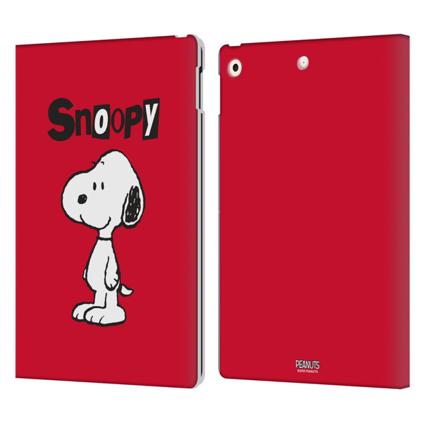 Peanuts Characters Snoopy Leather Book Wallet Case Cover For Apple iPad 10.2 2019/2020/2021