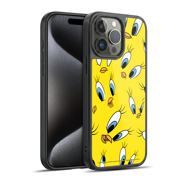Looney Tunes Patterns Tweety Gel Armour Case For Apple iPhone 15 Pro Max