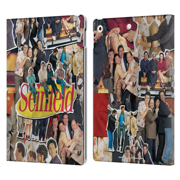 Seinfeld Graphics Collage Leather Book Wallet Case Cover For Apple iPad 10.2 2019/2020/2021