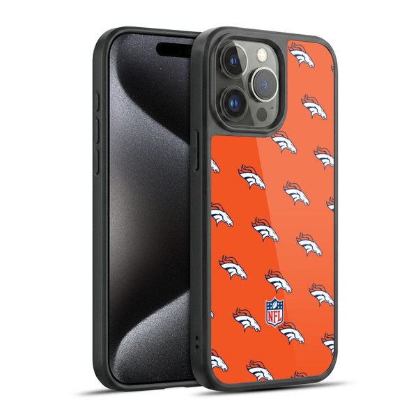 NFL Denver Broncos Artwork Patterns Gel Armour Case For Apple iPhone 15 Pro Max