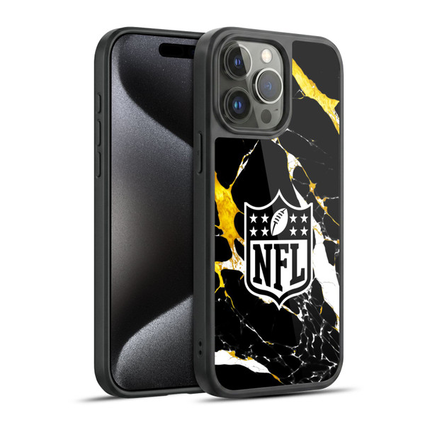 NFL Shield Marble Gel Armour Case For Apple iPhone 15 Pro Max