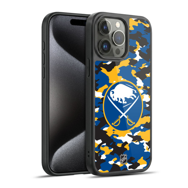 NHL Buffalo Sabres Camouflage Gel Armour Case For Apple iPhone 15 Pro Max