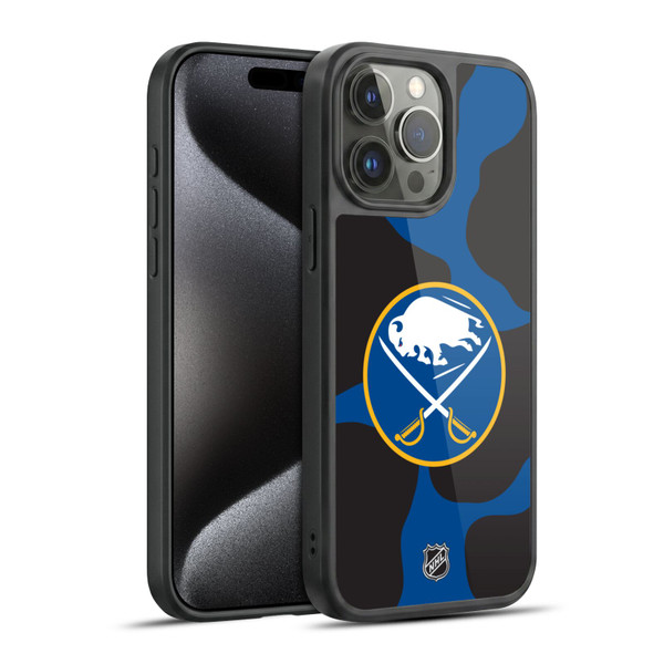 NHL Buffalo Sabres Cow Pattern Gel Armour Case For Apple iPhone 15 Pro Max