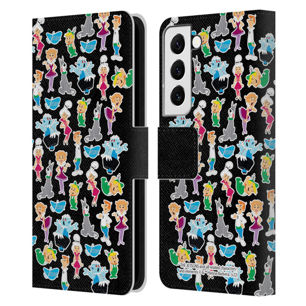 The Jetsons Graphics Pattern Leather Book Wallet Case Cover For Samsung Galaxy S22 5G