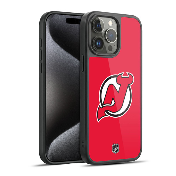 NHL New Jersey Devils Plain Gel Armour Case For Apple iPhone 15 Pro Max