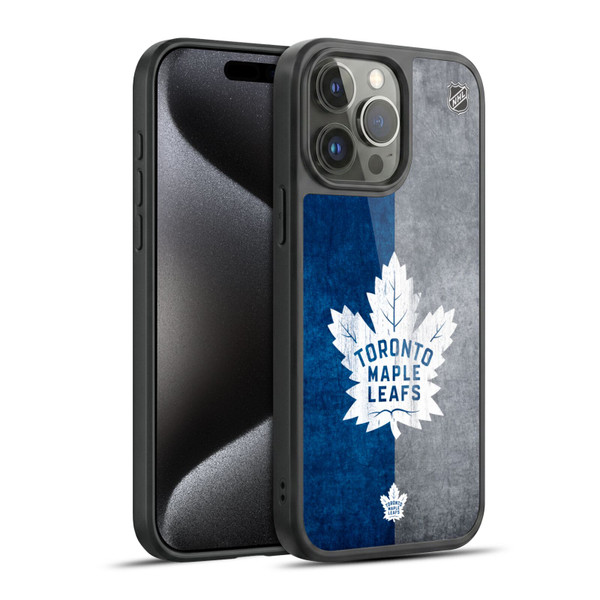NHL Toronto Maple Leafs Half Distressed Gel Armour Case For Apple iPhone 15 Pro Max
