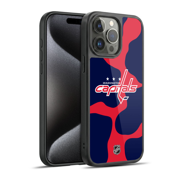 NHL Washington Capitals Cow Pattern Gel Armour Case For Apple iPhone 15 Pro Max