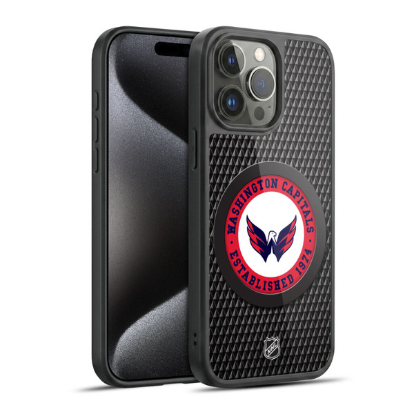 NHL Washington Capitals Puck Texture Gel Armour Case For Apple iPhone 15 Pro Max