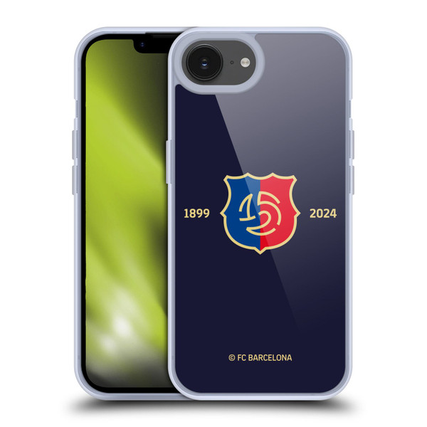 FC Barcelona 125th Anniversary Logo Stack Soft Gel Case for Apple iPhone 16e / Apple iPhone 17e & MagSafe