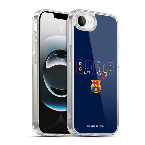 FC Barcelona Graphics Neon Barca Soft Gel Case for Apple iPhone 16e / Apple iPhone 17e & MagSafe