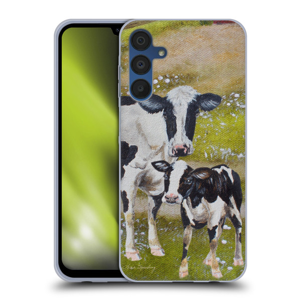 Lisa Sparling Creatures Two Cows Soft Gel Case for Samsung Galaxy A15 & MagSafe