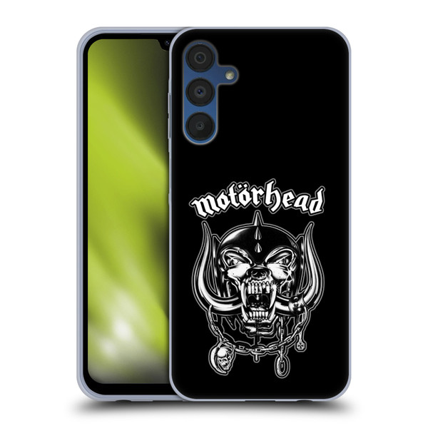Motorhead Graphics Silver War Pig Soft Gel Case for Samsung Galaxy A15 & MagSafe