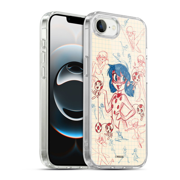 Miraculous Ladybug Sketches Ladybug Soft Gel Case for Apple iPhone 16e / Apple iPhone 17e & MagSafe