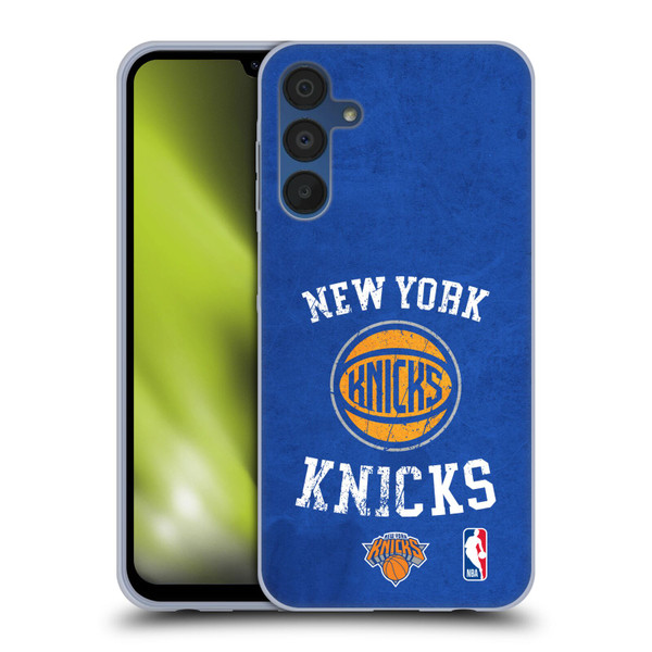 NBA New York Knicks Distressed Soft Gel Case for Samsung Galaxy A15 & MagSafe
