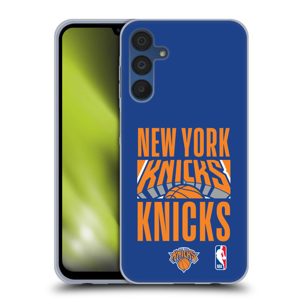 NBA New York Knicks Typography Soft Gel Case for Samsung Galaxy A15 & MagSafe