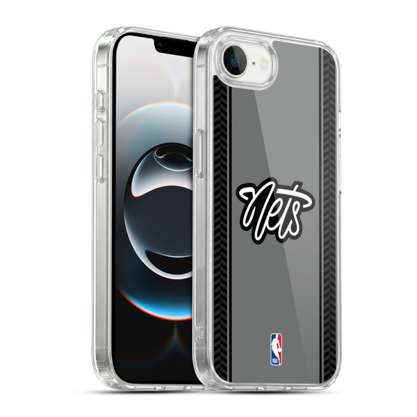 NBA Brooklyn Nets Logo Gray Design Soft Gel Case for Apple iPhone 16e / Apple iPhone 17e & MagSafe