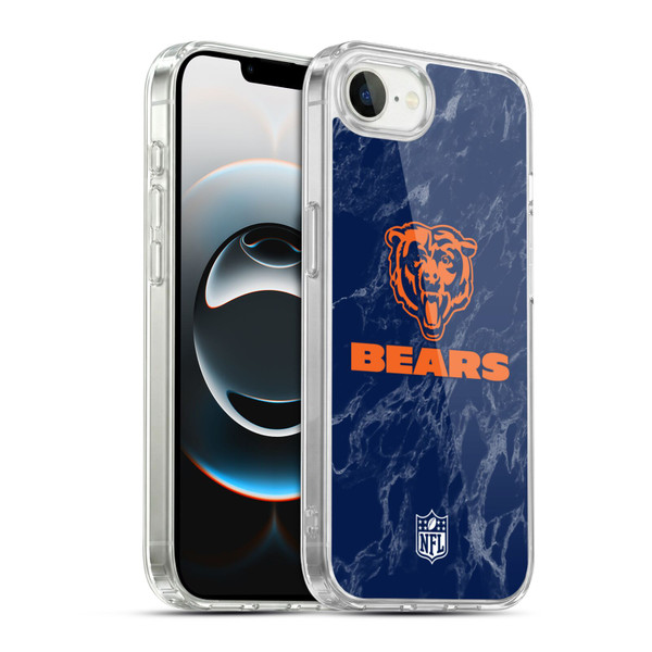 NFL Chicago Bears Graphics Coloured Marble Soft Gel Case for Apple iPhone 16e / Apple iPhone 17e & MagSafe