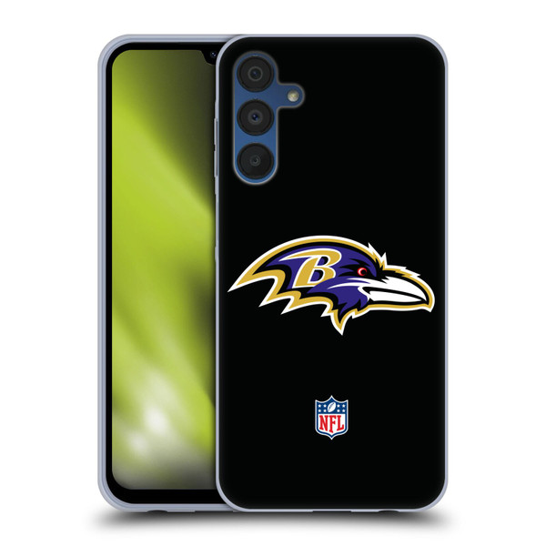 NFL Baltimore Ravens Logo Plain Soft Gel Case for Samsung Galaxy A15 & MagSafe