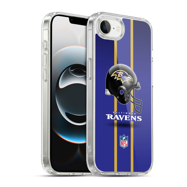 NFL Baltimore Ravens Logo Helmet Soft Gel Case for Apple iPhone 16e / Apple iPhone 17e & MagSafe