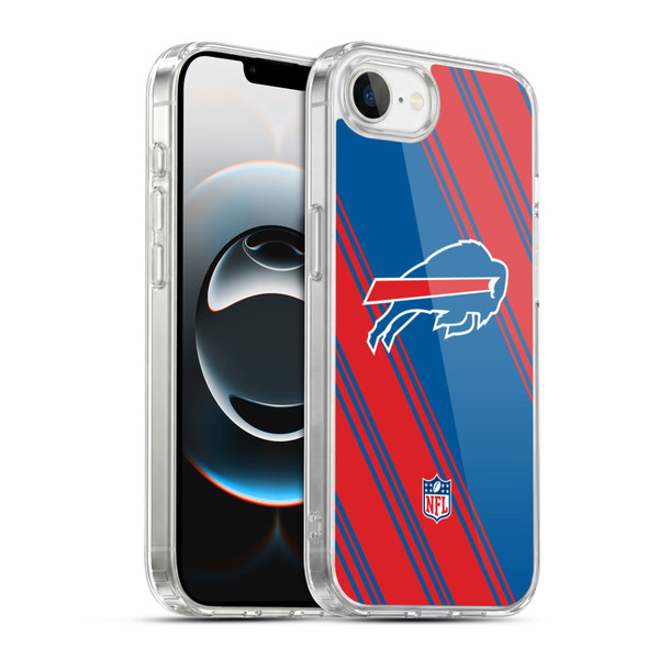 NFL Buffalo Bills Artwork Stripes Soft Gel Case for Apple iPhone 16e / Apple iPhone 17e & MagSafe