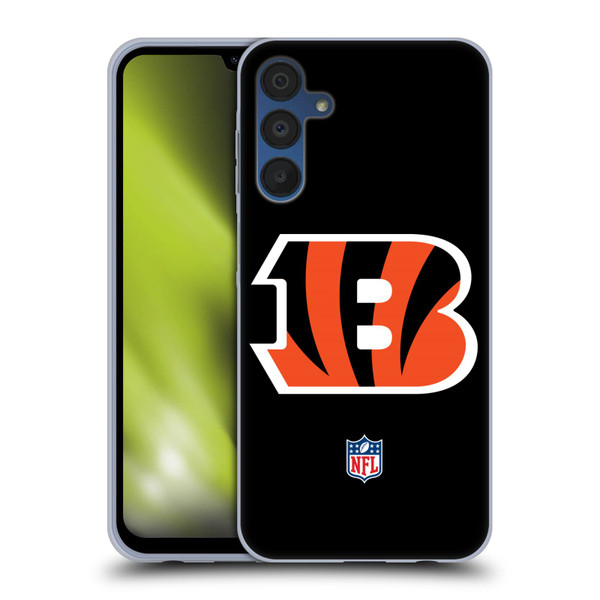 NFL Cincinnati Bengals Logo Plain Soft Gel Case for Samsung Galaxy A15 & MagSafe