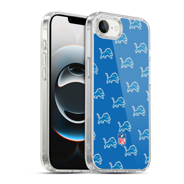 NFL Detroit Lions Artwork Patterns Soft Gel Case for Apple iPhone 16e / Apple iPhone 17e & MagSafe