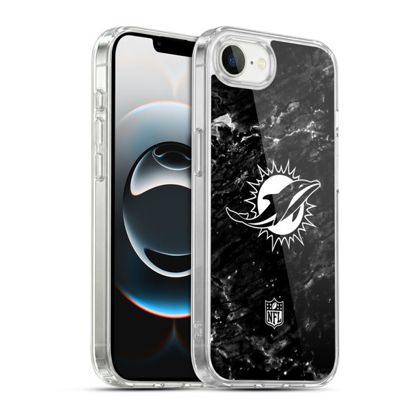 NFL Miami Dolphins Artwork Marble Soft Gel Case for Apple iPhone 16e / Apple iPhone 17e & MagSafe