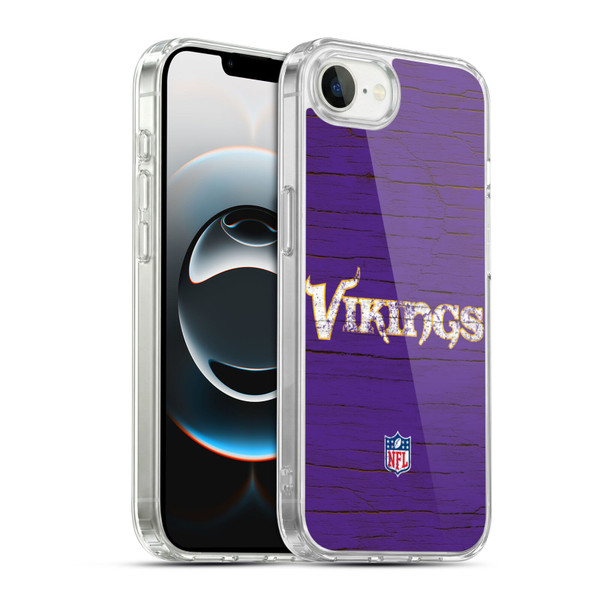 NFL Minnesota Vikings Logo Distressed Look Soft Gel Case for Apple iPhone 16e / Apple iPhone 17e & MagSafe