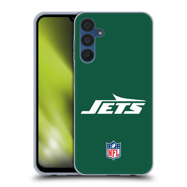 NFL New York Jets Logo Plain Soft Gel Case for Samsung Galaxy A15 & MagSafe