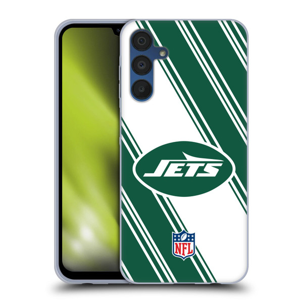 NFL New York Jets Artwork Stripes Soft Gel Case for Samsung Galaxy A15 & MagSafe