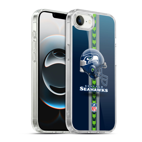 NFL Seattle Seahawks Logo Helmet Soft Gel Case for Apple iPhone 16e / Apple iPhone 17e & MagSafe