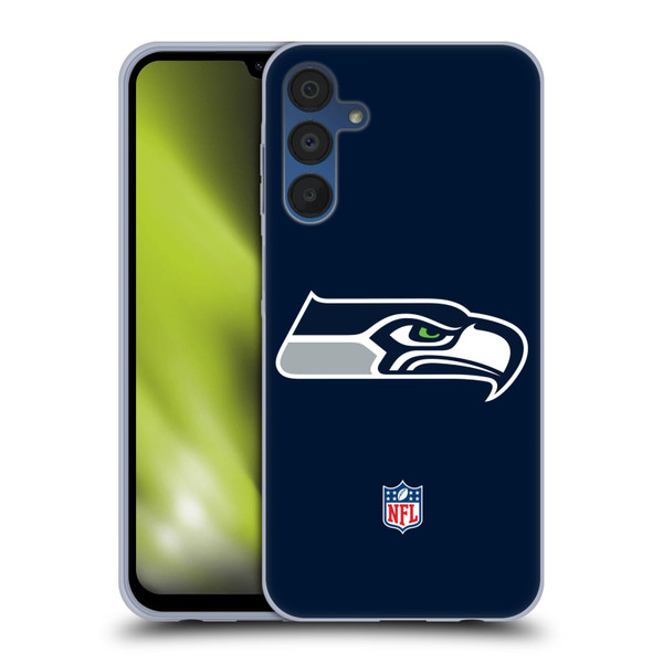NFL Seattle Seahawks Logo Plain Soft Gel Case for Samsung Galaxy A15 & MagSafe