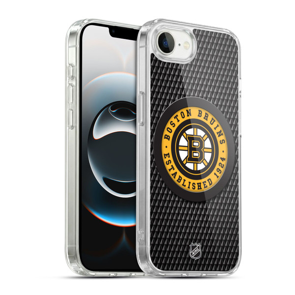 NHL Boston Bruins Puck Texture Soft Gel Case for Apple iPhone 16e / Apple iPhone 17e & MagSafe