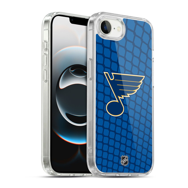 NHL St Louis Blues Net Pattern Soft Gel Case for Apple iPhone 16e / Apple iPhone 17e & MagSafe