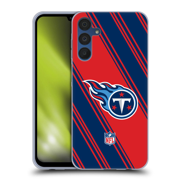 NFL Tennessee Titans Artwork Stripes Soft Gel Case for Samsung Galaxy A15 & MagSafe