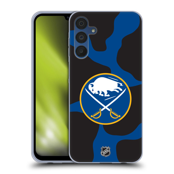 NHL Buffalo Sabres Cow Pattern Soft Gel Case for Samsung Galaxy A15 & MagSafe