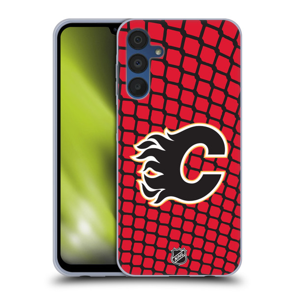 NHL Calgary Flames Net Pattern Soft Gel Case for Samsung Galaxy A15 & MagSafe