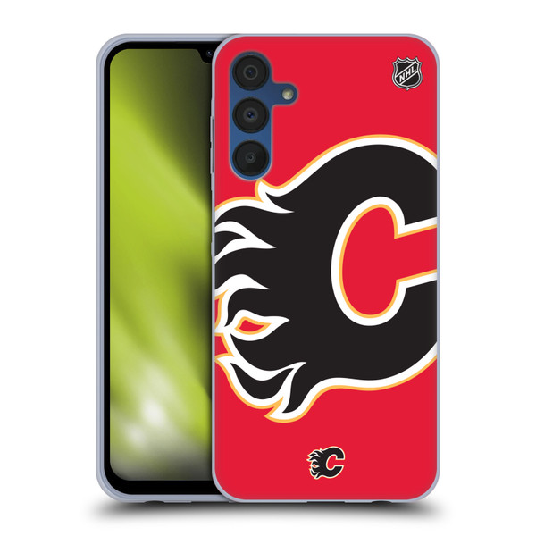 NHL Calgary Flames Oversized Soft Gel Case for Samsung Galaxy A15 & MagSafe