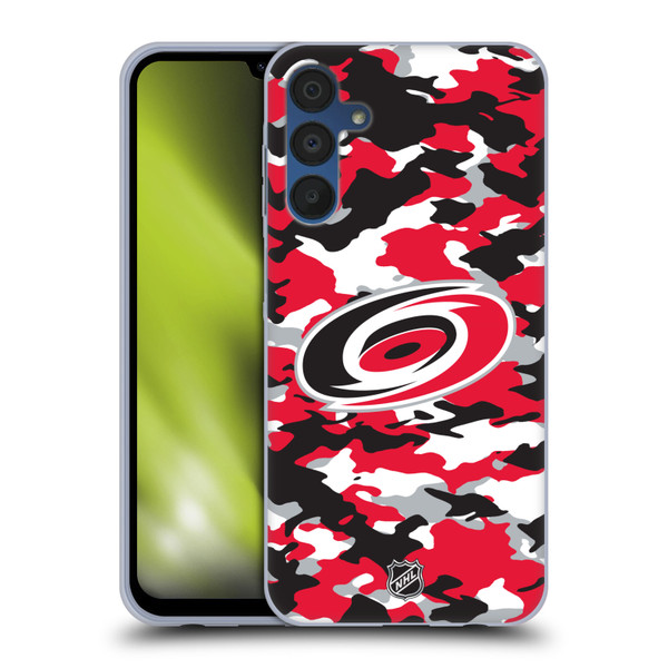 NHL Carolina Hurricanes Camouflage Soft Gel Case for Samsung Galaxy A15 & MagSafe