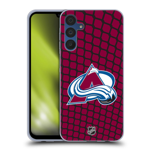 NHL Colorado Avalanche Net Pattern Soft Gel Case for Samsung Galaxy A15 & MagSafe