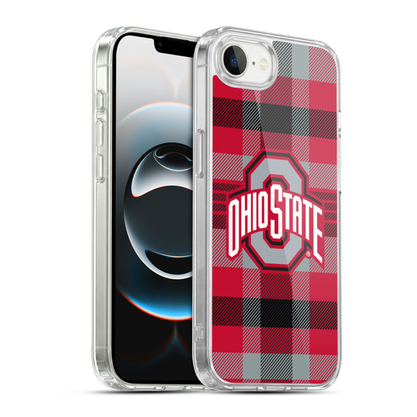 Ohio State University Logo Plaid Soft Gel Case for Apple iPhone 16e / Apple iPhone 17e & MagSafe