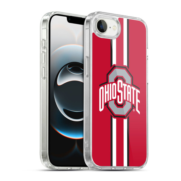 Ohio State University Logo Stripes Soft Gel Case for Apple iPhone 16e / Apple iPhone 17e & MagSafe