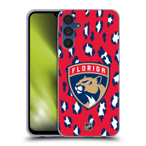 NHL Florida Panthers Leopard Pattern Soft Gel Case for Samsung Galaxy A15 & MagSafe