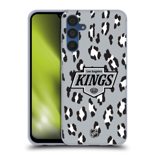 NHL Los Angeles Kings Leopard Pattern Soft Gel Case for Samsung Galaxy A15 & MagSafe